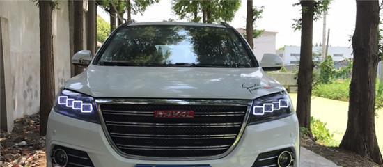 小伙提辆哈弗H6, 觉得车灯不给力, 稍微改装后回头率十足