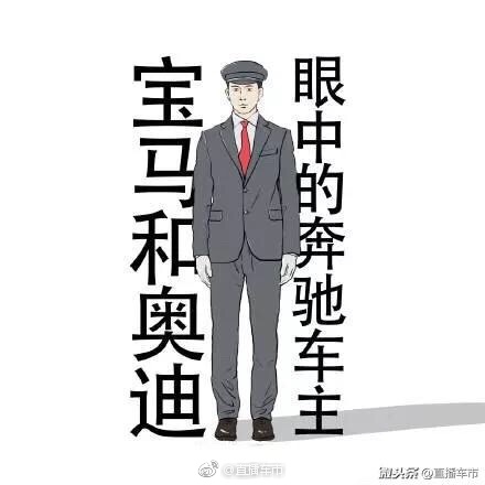 据说这是宝马、奔驰、奥迪车主.眼中的自己和