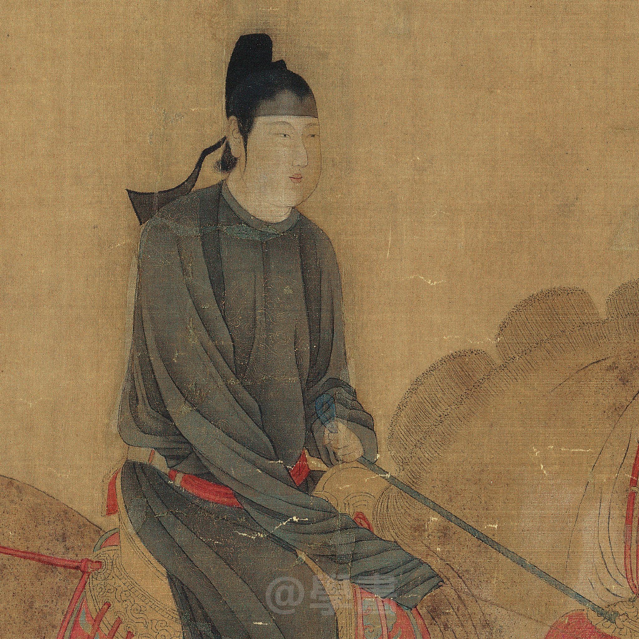 中国十大传世名画“唐宫仕女图”之《虢国夫人游春图》佚名|虢国夫人游春图