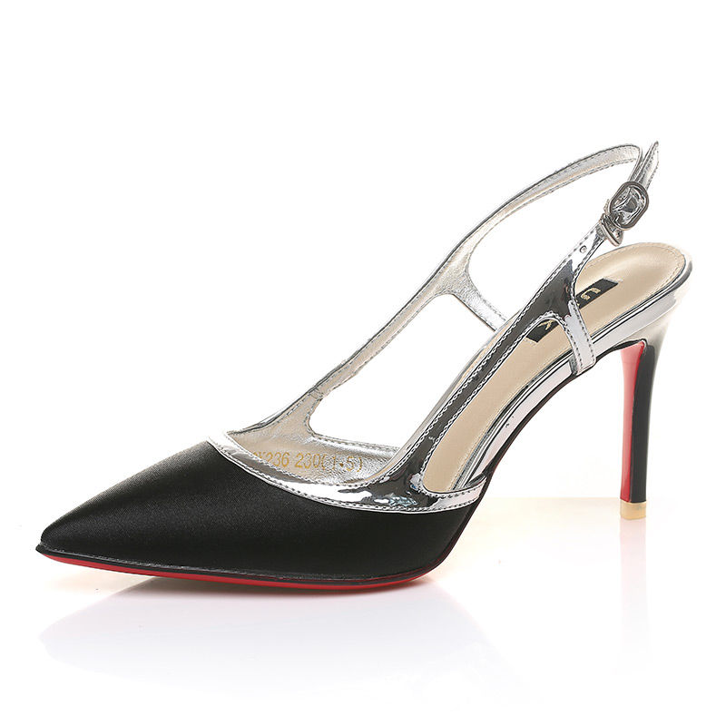 天热了,给女朋友买双一字扣高跟鞋,穿上脚后显