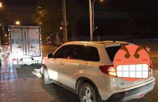 铃木维特拉追尾货车 车主：不是质量好的话这次又得很多的维修费