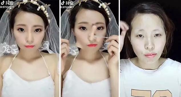 中国网红卸妆视频震惊澳媒!妆前妆后如换头!(多图)