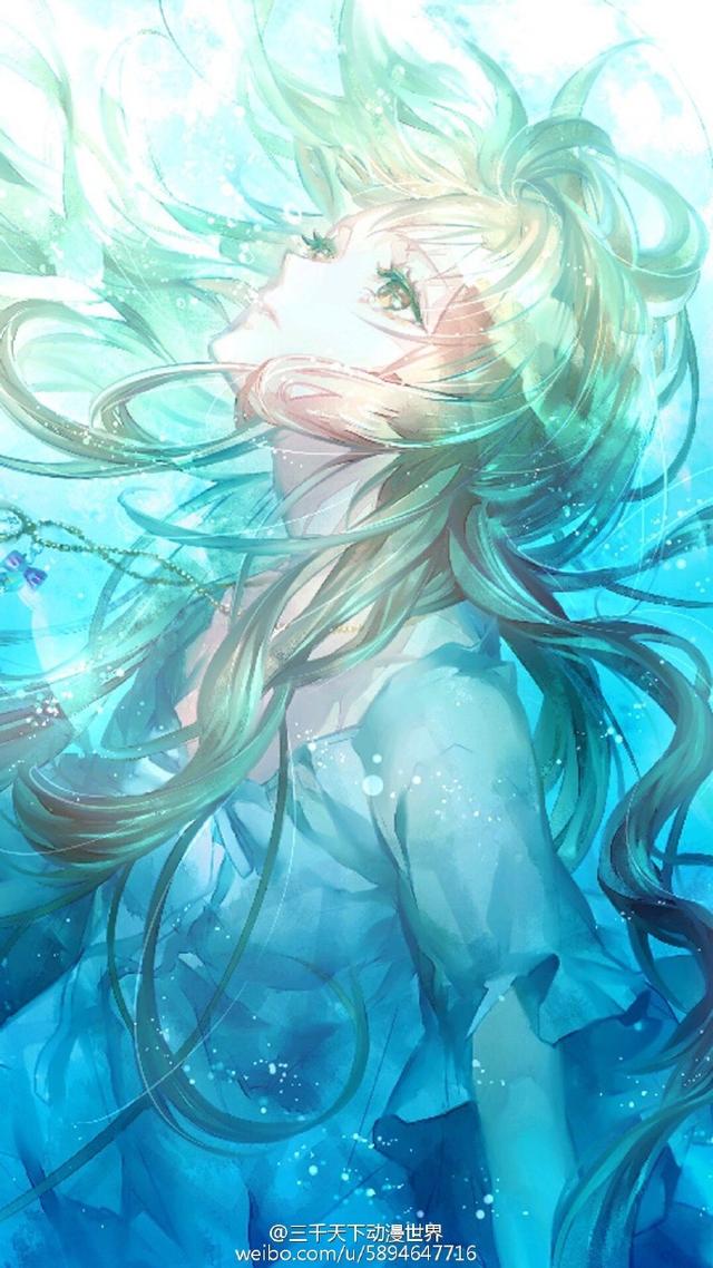 二次元发现水底新世界,水中美人冷艳绝俗成迷人风景