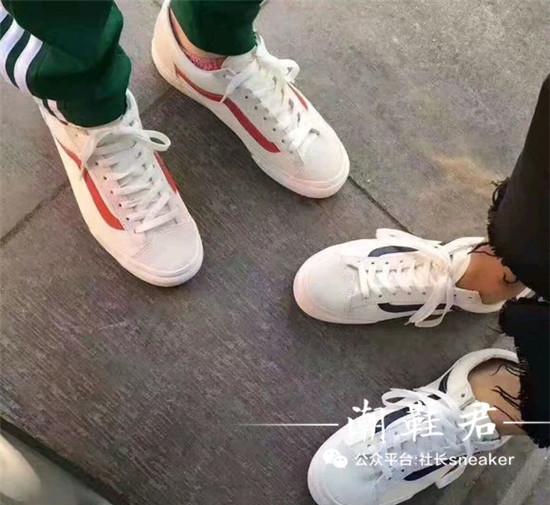 万斯36周年GD权志龙上脚同款万斯白红开箱测