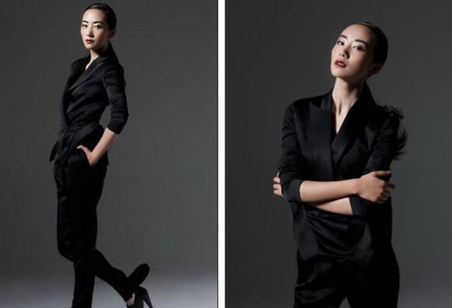 韩雪穿西装套装,加上这个摆拍,男生都没信心说