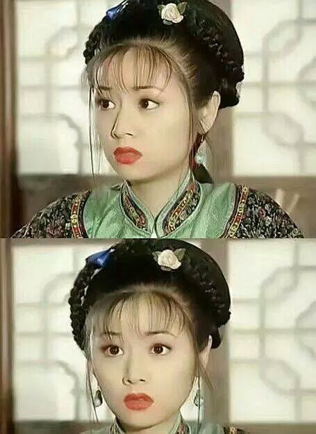 对于网上自己吓人的丑照,林心如用紫薇表情包大方回应