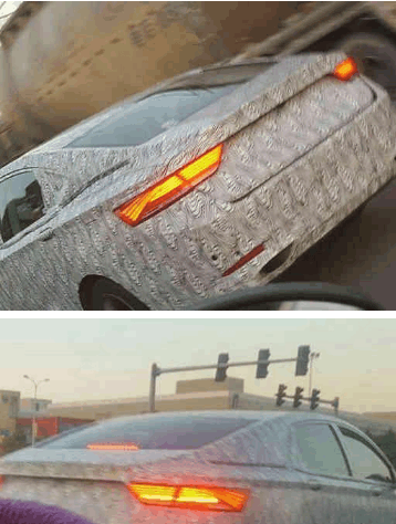 新一代吉利博瑞谍照首曝 尾灯效果惊艳