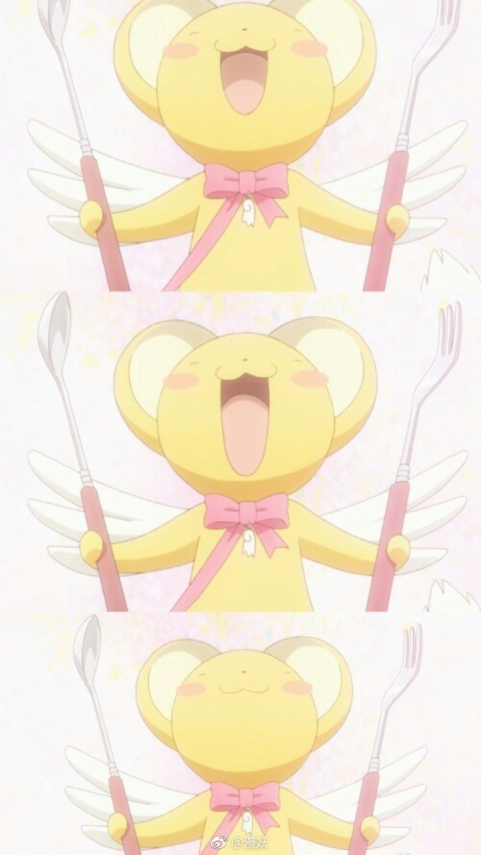 手机拼接壁纸精选 魔卡少女樱透明卡牌篇 小樱小狼小可