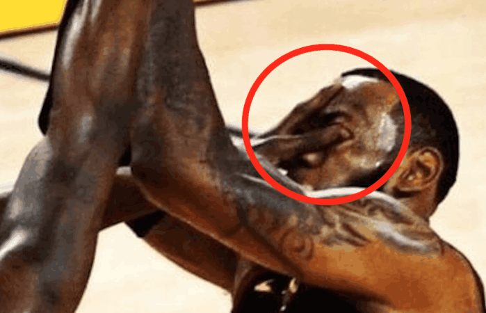 美媒曝光格林戳詹皇眼睛细节, 晒出的这张图证