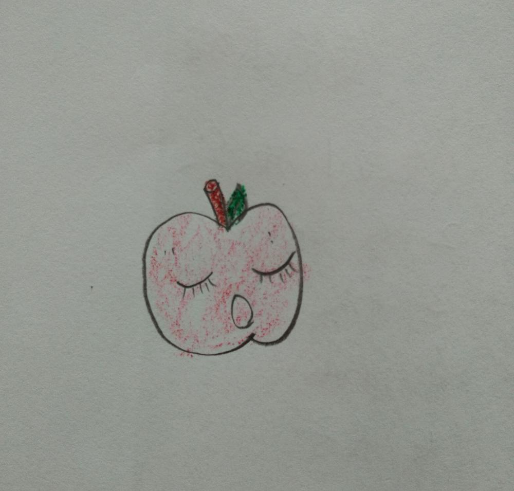 简笔画大全之红苹果的画法