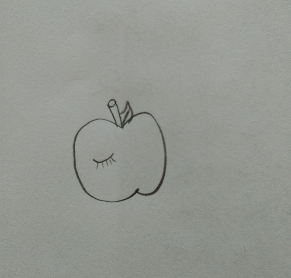 简笔画大全之红苹果的画法