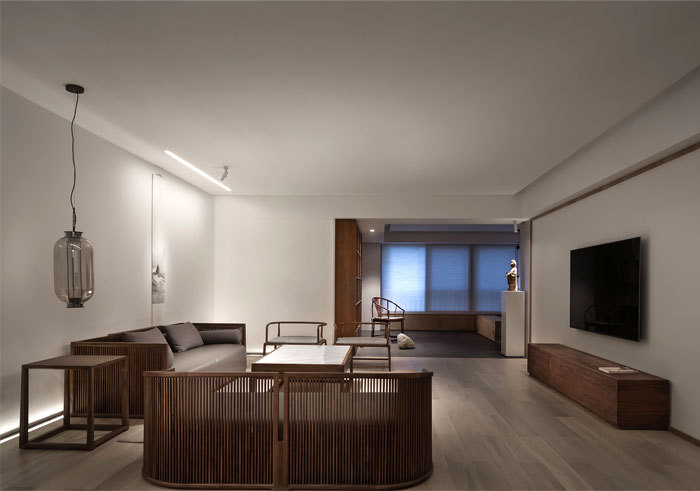 新中式极简风格住宅室内装修设计