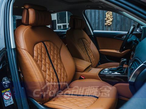 奥迪A6L改装真皮内饰/真皮座椅/真皮门板