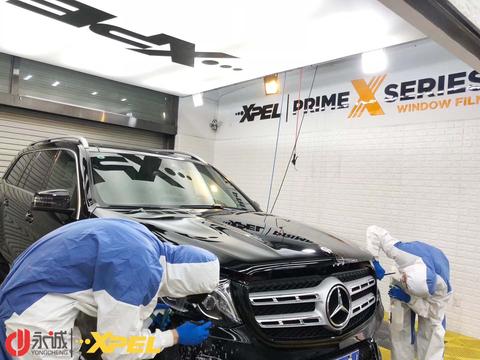 奔驰GLS400贴XPEL隐形车衣，漆面防划痕抗污染