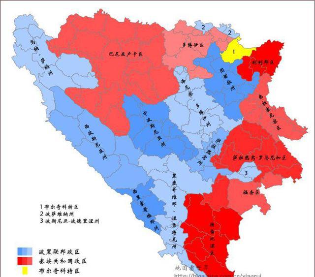 波黑地图高清
