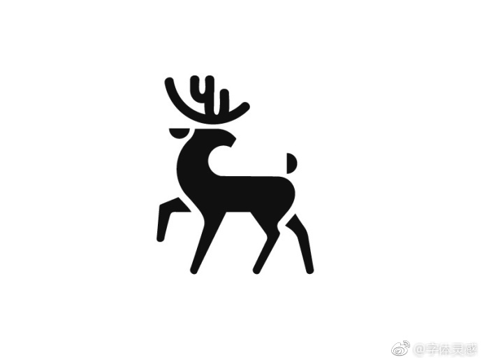 黑白动物logo设计