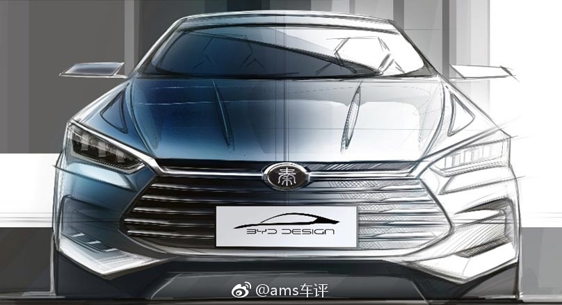 使用插电式混合动力系统，比亚迪秦Pro设计图曝光