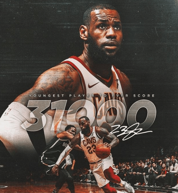 王的男人詹姆斯里程碑 生涯总得分突破31000