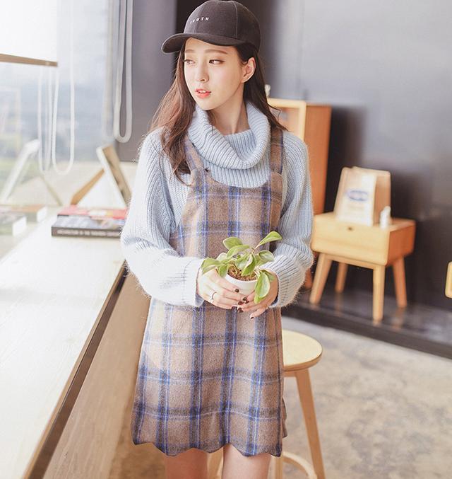 推荐6款千鸟格打底吊带裙,玩转时尚风,你穿了