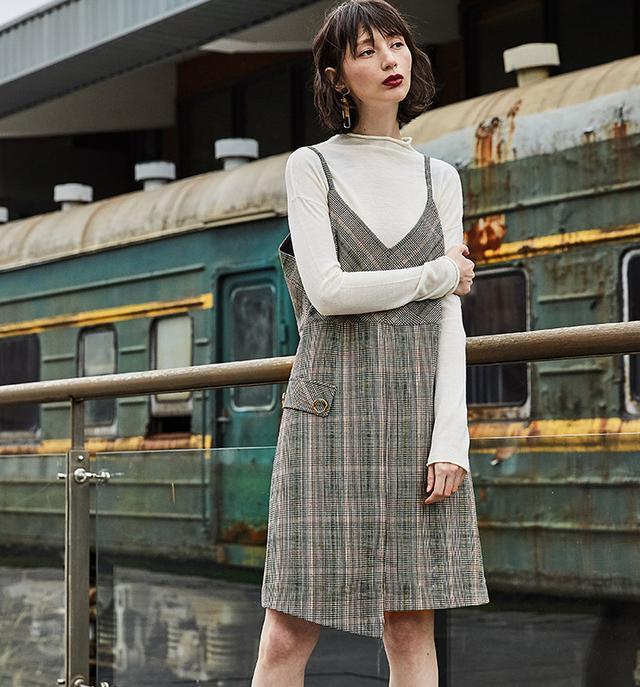推荐6款千鸟格打底吊带裙,玩转时尚风,你穿了