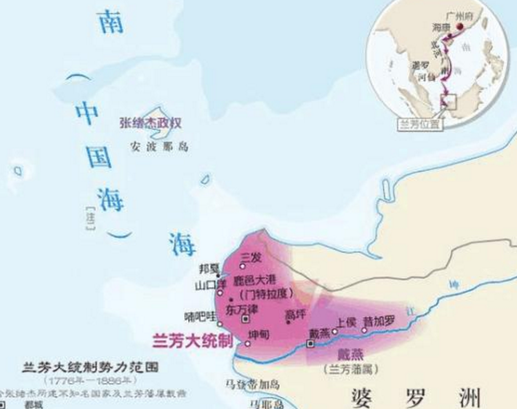 反清复明失败的后,天地会曾在海外建立2个国家