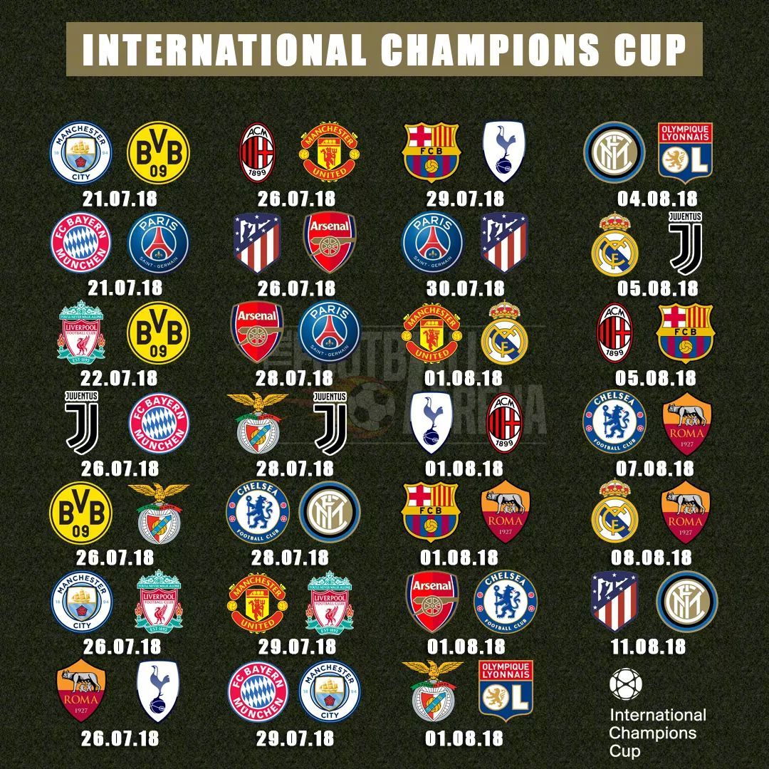 2018国际冠军杯赛程