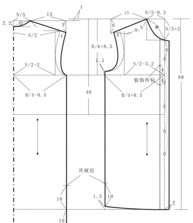 女士oversize长版衬衫的图纸及工艺要求