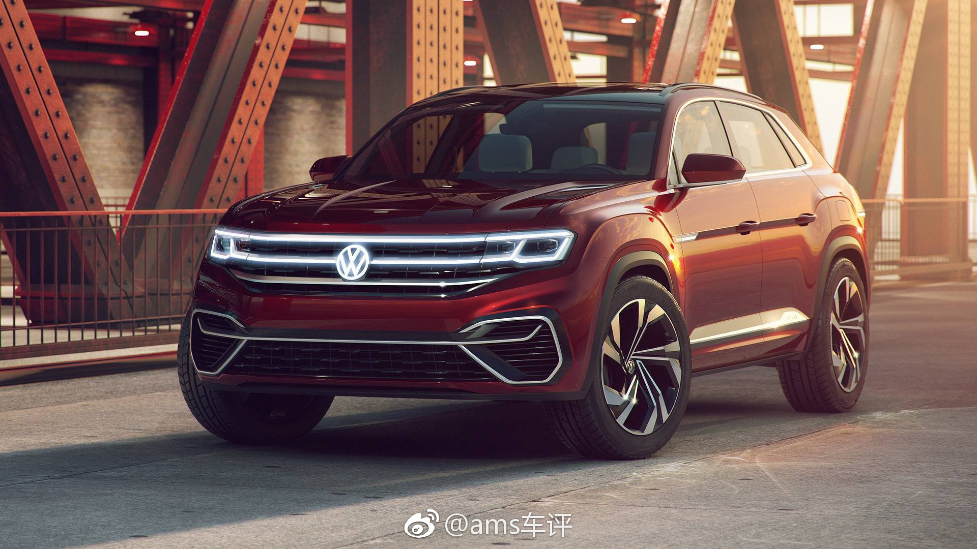 大众正式发布了Atlas Cross Sport概念车的官图