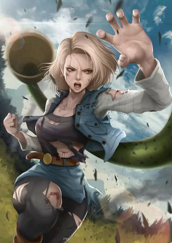 当龙珠超画风变成欧美风,弗利萨竟变成嗜血狂魔,18号依旧是美女