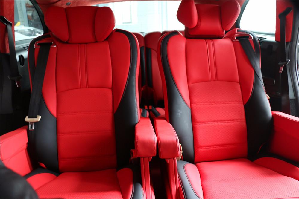 奔驰R改红色真皮内饰，航空座椅，星空顶