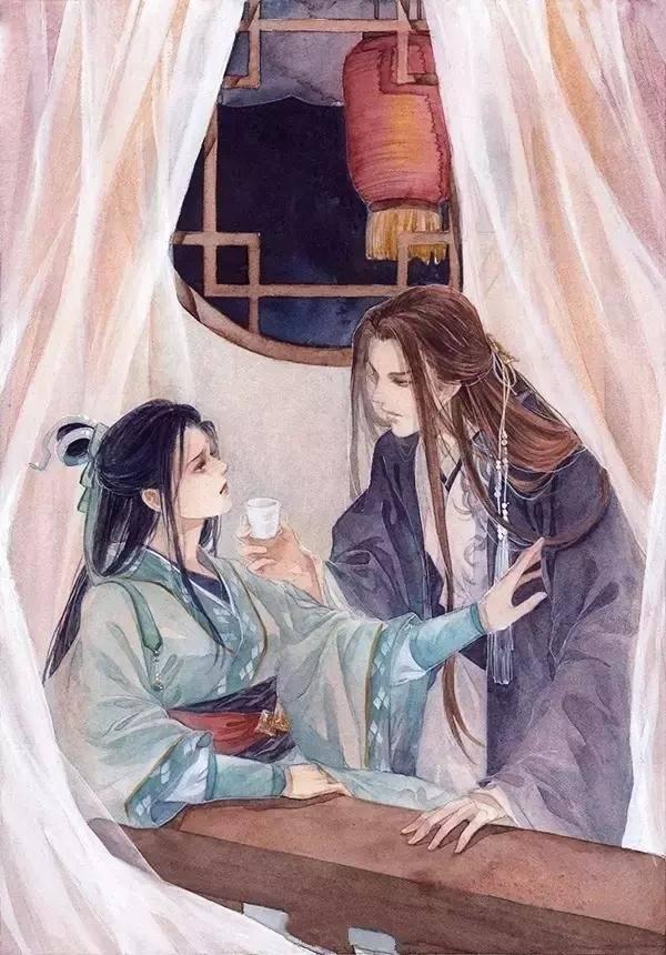 唯美古风情侣插画~锁屏壁纸集锦