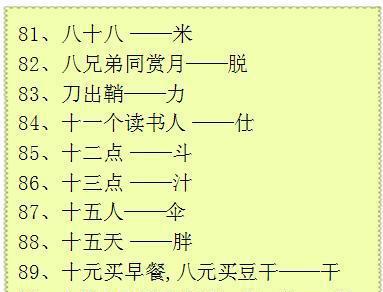 这些有趣的汉字字谜，家长快收藏回家考考孩子吧