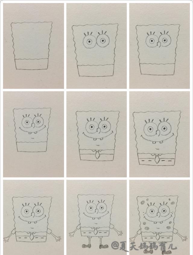 简笔画——海绵宝宝的画法