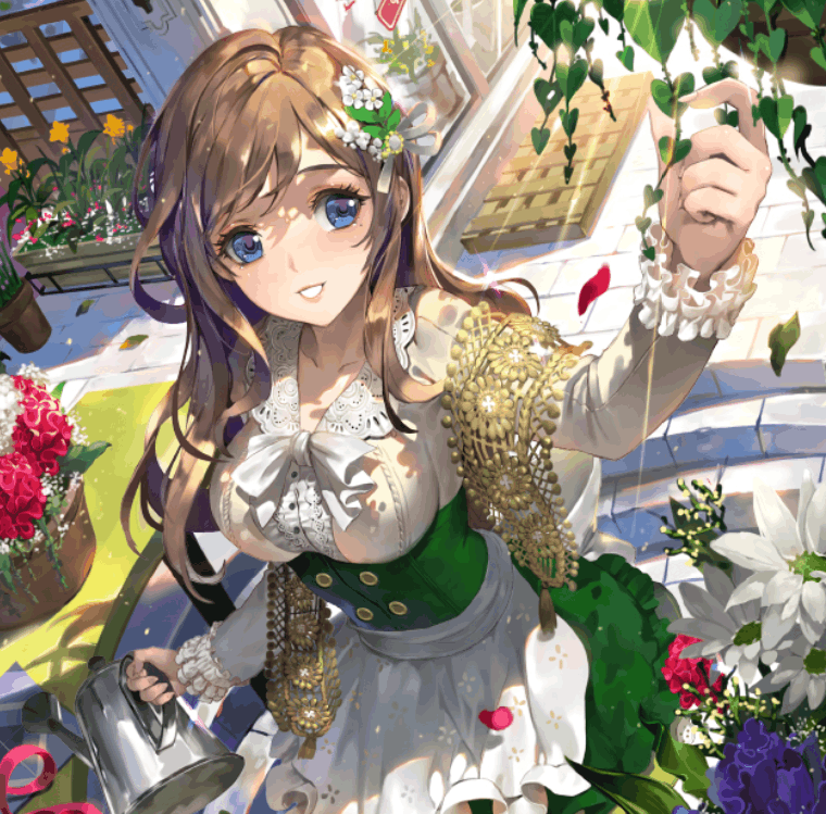 超可爱的二次元女生头像, 香花配美女, 一件美哉悠哉的幸事!