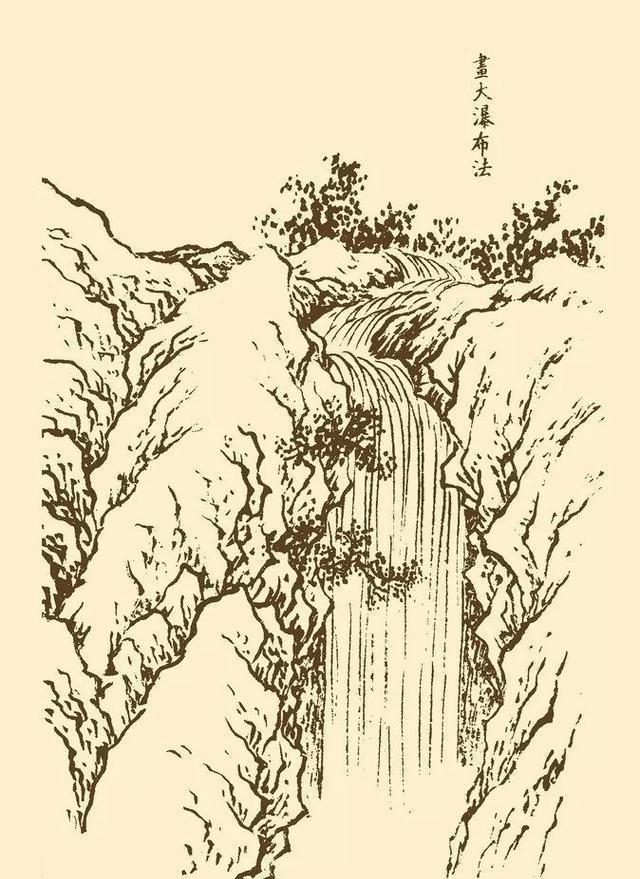 山泉瀑布波涛云海,芥子园教你如何画!