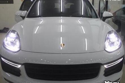 天津炫洁保时捷卡宴装贴XPEL隐形车衣施工效果图