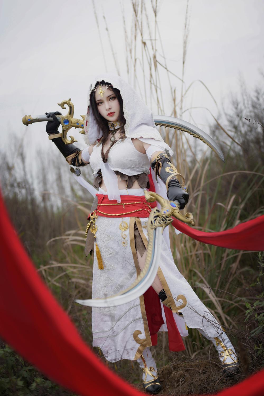 剑网三cosplay长腿喵姐性感妩媚万种风情