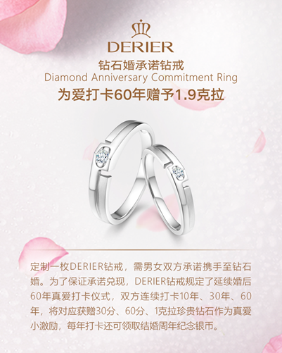Derier钻石婚背后的爱情承诺