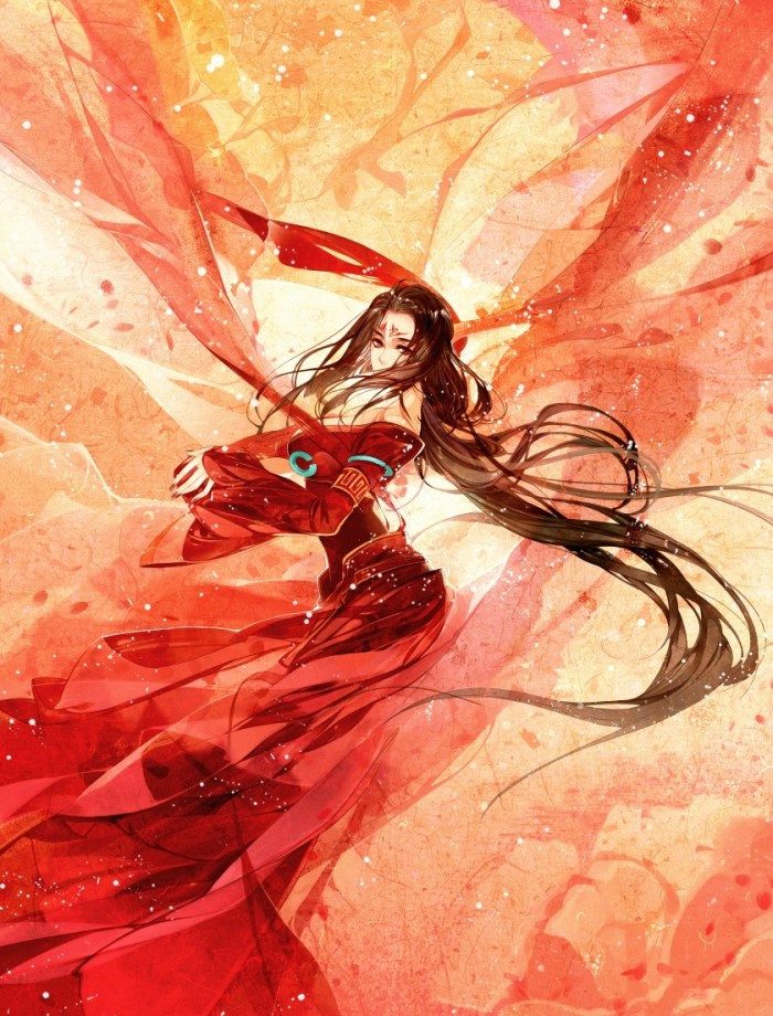 红色古风壁纸丨生离别,情丝化蝶,踏红尘千万谢尽繁花