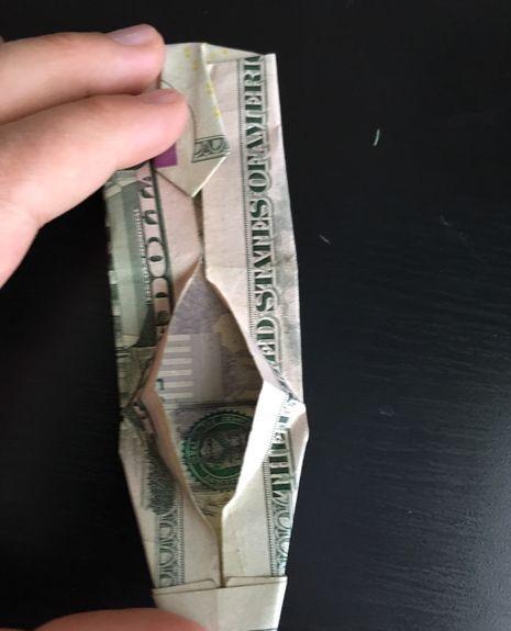 钞票折纸衣服教程再次升级 打领带的衬衣叠法