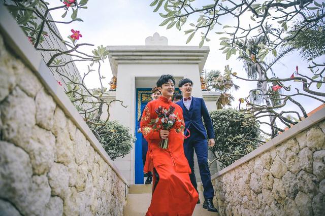 付辛博颖儿巴厘岛结婚,伴郎伴娘颜值高,新人相