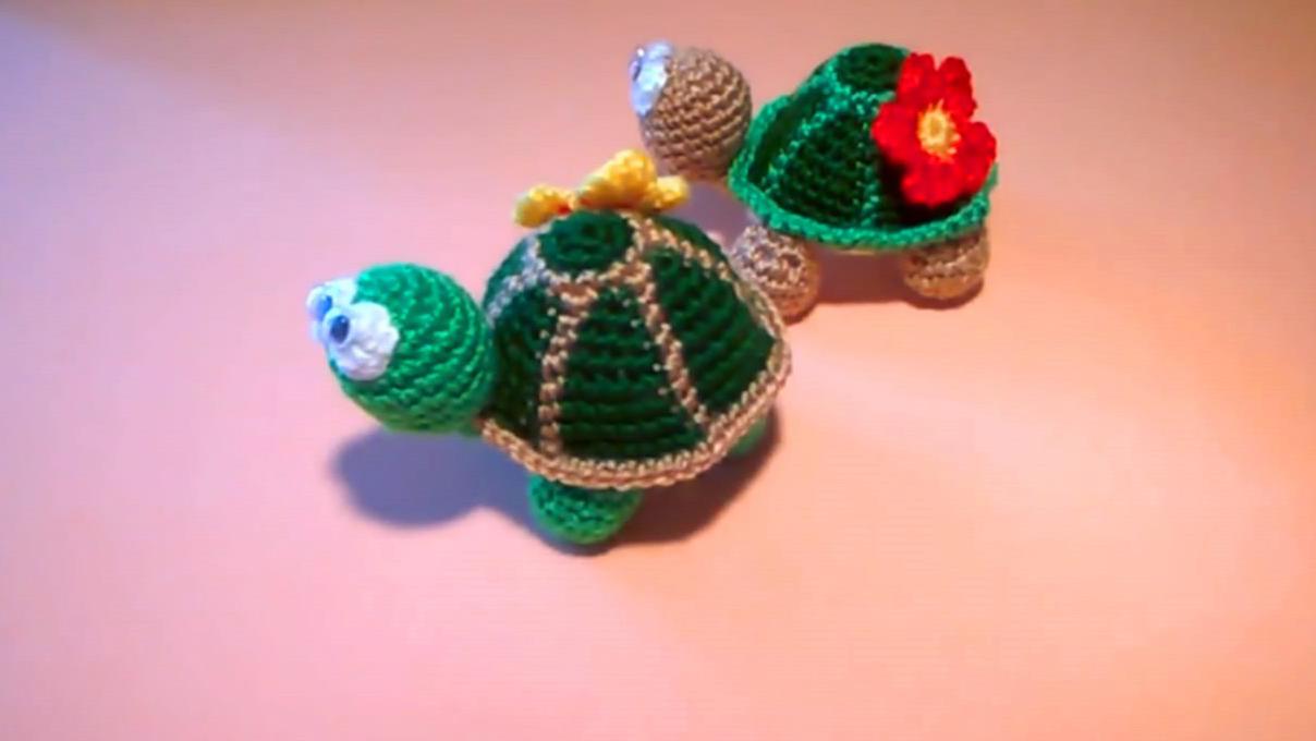 针织小妙招,用毛线钩织小乌龟的方法,非常可爱(步骤2