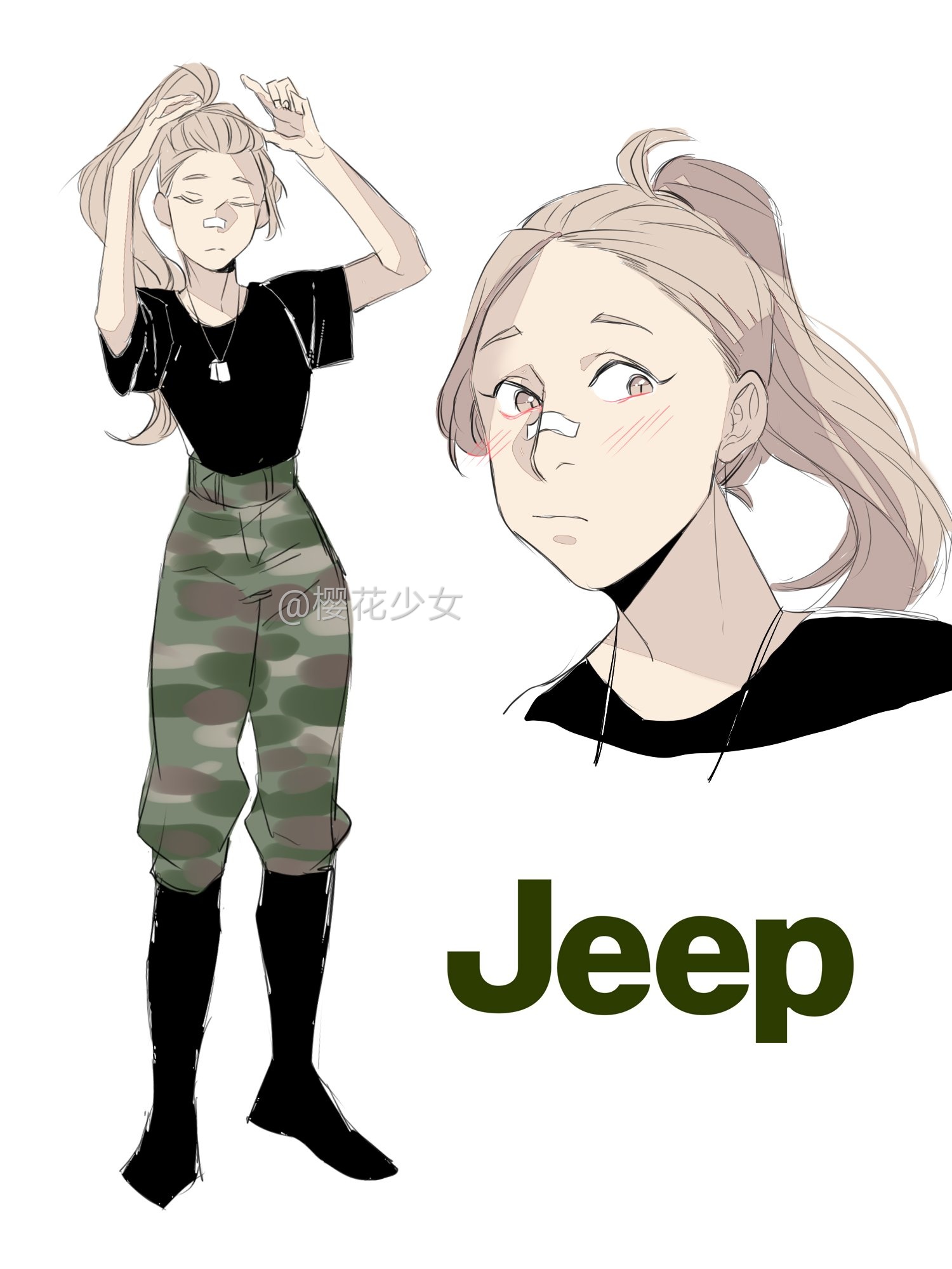 hg太太笔下的女版汽车拟人,jeep真滴太可爱啦!(:twitter)