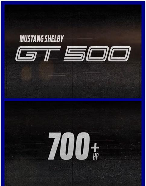 新Mustang Shelby GT500预告发布、史上最强福特