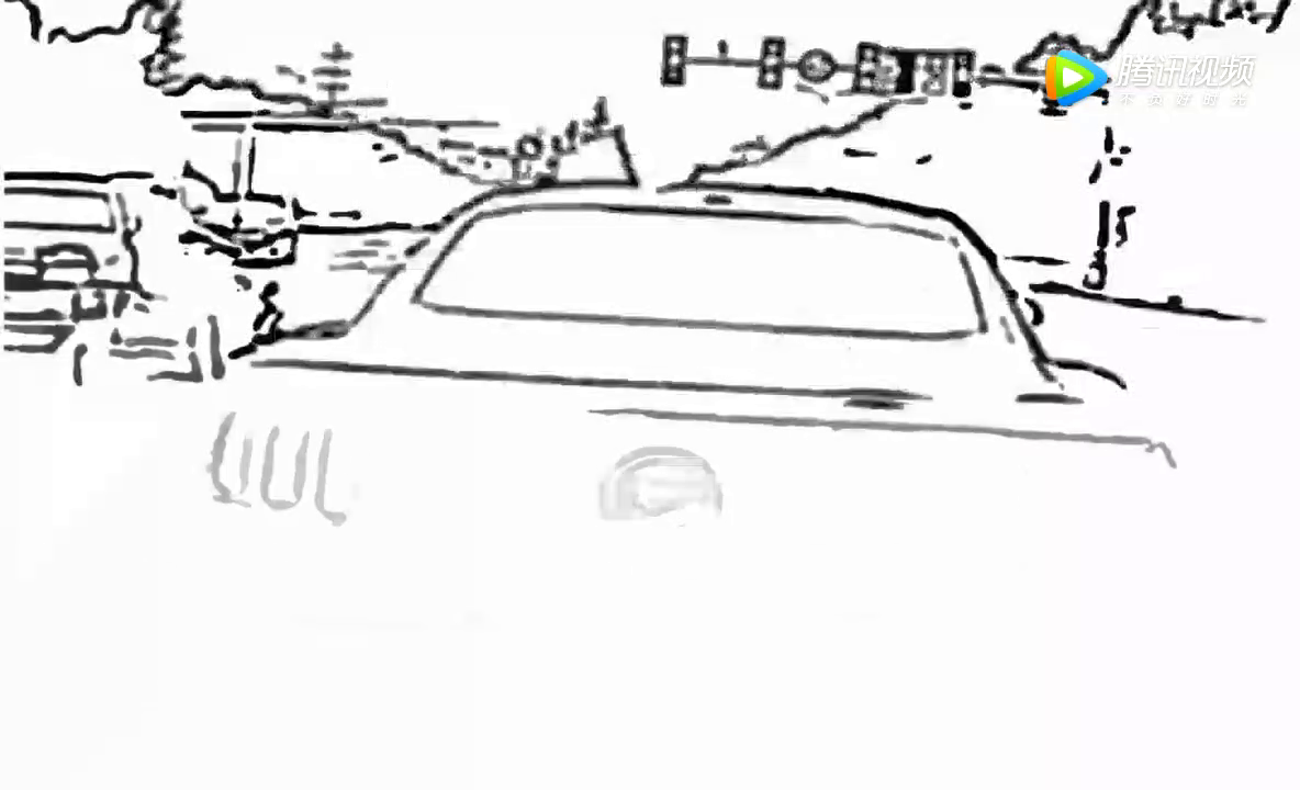 前车急刹避让闯红灯电动车，后车无奈撞了上去，电动车看戏