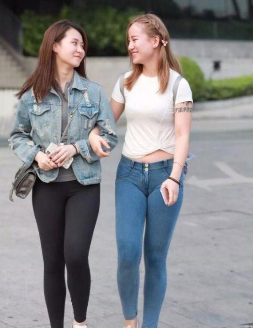 健身裤三角区尴尬图片大全