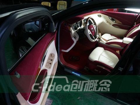 别克君越改装个性内饰，酒红真皮+桃木完美搭配！