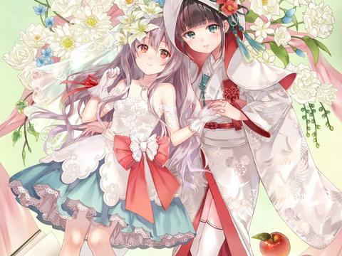 二次元美图赏析,一枚叶飘落窗内,如蝶的羽翼_新浪看点