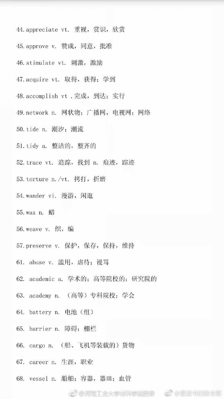 2018年200个英语四级必考高频词汇,闲暇时间