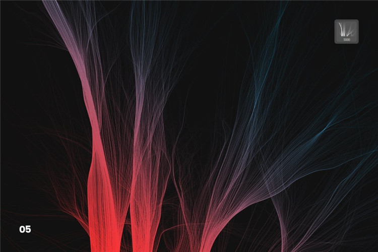 抽象数字平滑未来科技科幻渐变抽象数字PS笔